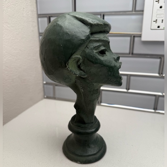 Vintage Fred Press Bust Sculpture Greek Mythology Orpheus Mid-Century Halloween - Picture 4 of 13